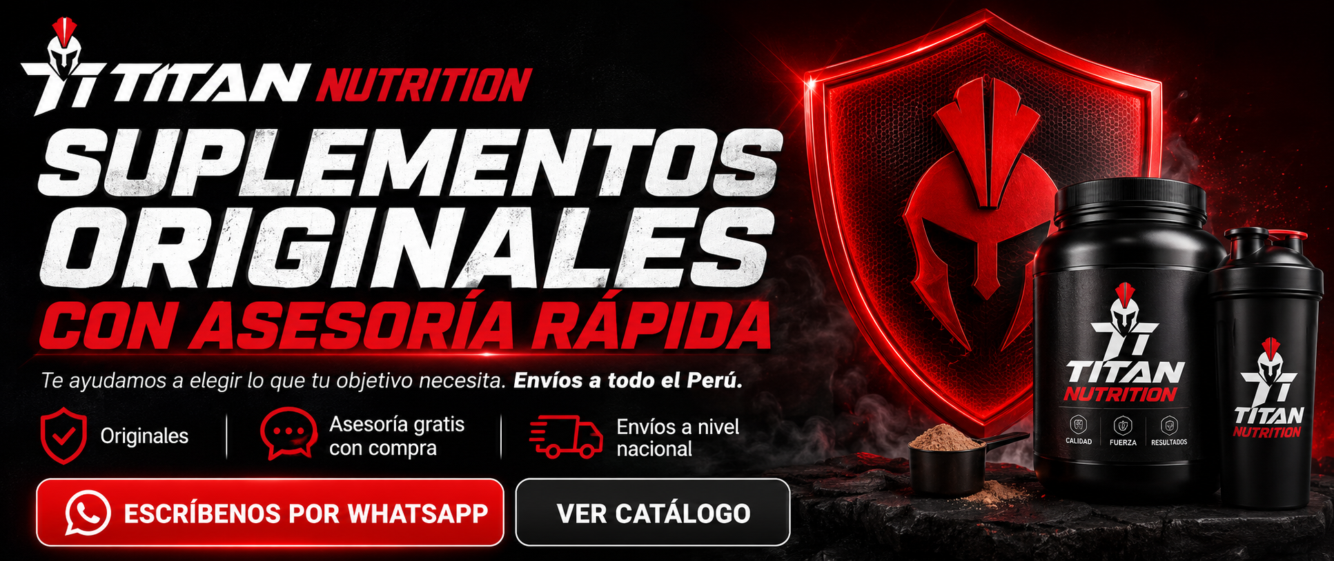 Suplementos originales con asesoría rápida — Titan Nutrition